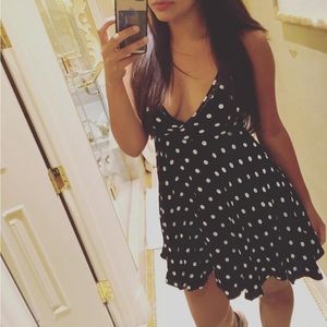 Polka dot midi dress